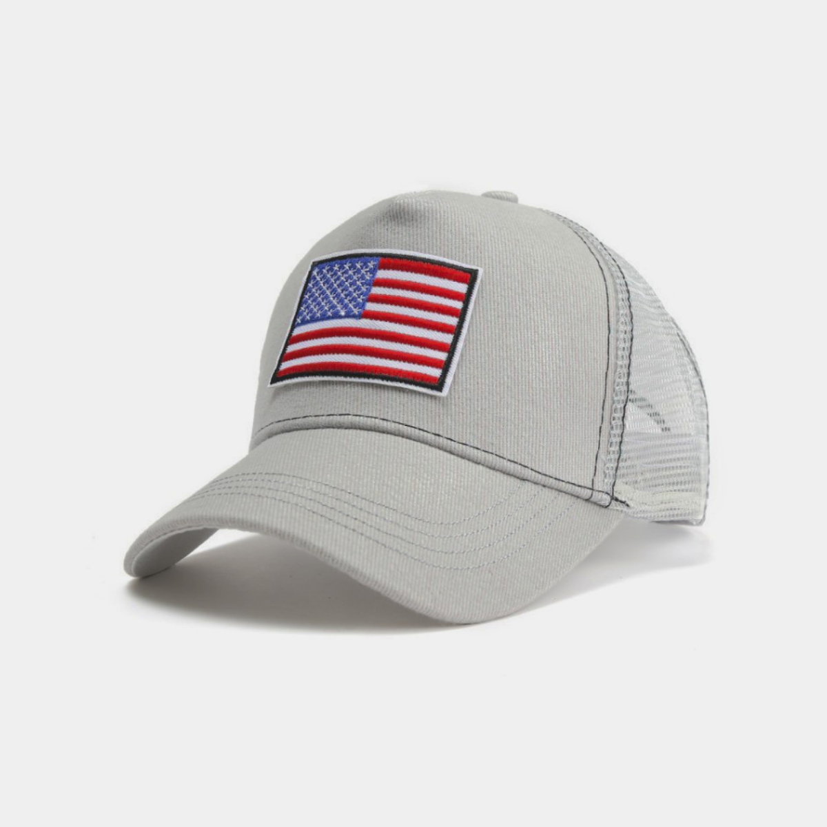 American Flag Trucker Hat With Adjustable Strap